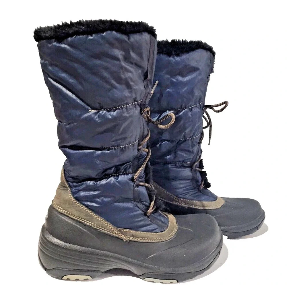 QUARK Waterproof Winter Snow Boots Faux Fur Mid Calf‎ Boots Size 6